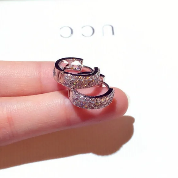 Sliver diamond earrings - Picture 5 of 6